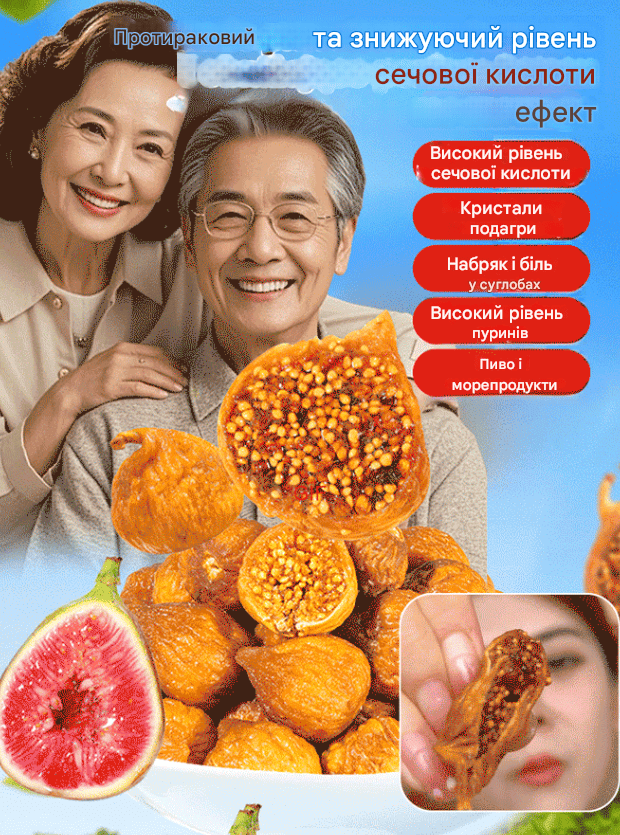 Природна сила для вашого здоров'я – обирайте сушений інжир, який підтримує боротьбу з раком та знижує рівень сечової кислоти!