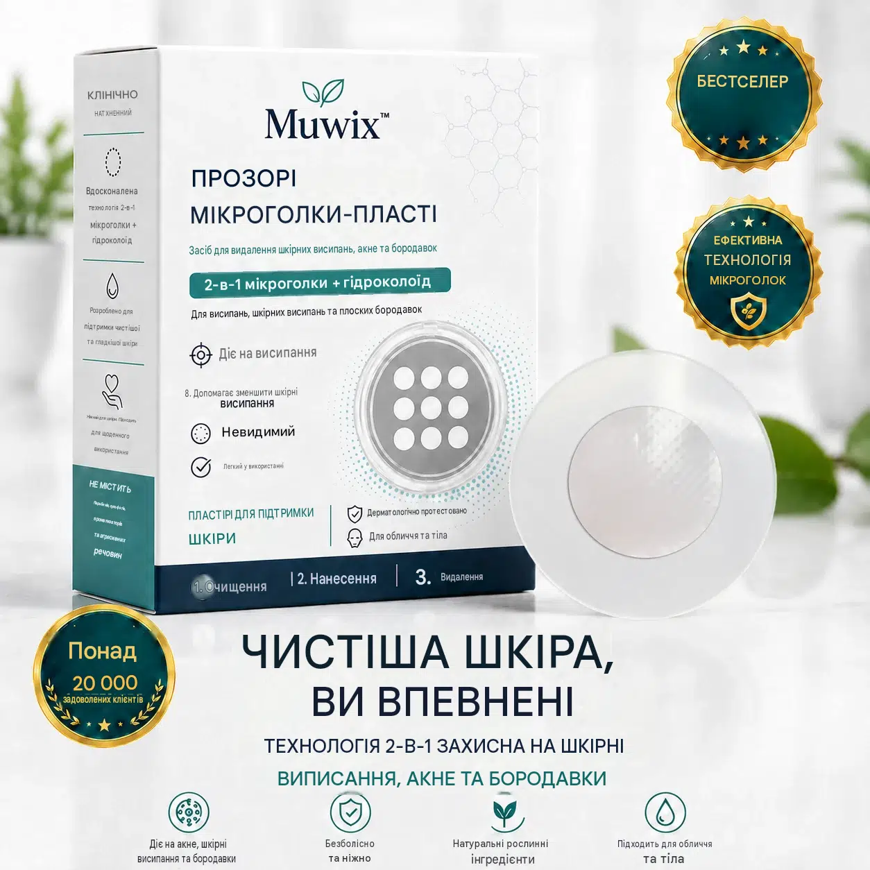 Мікроголковий та гідроколоїдний пластир